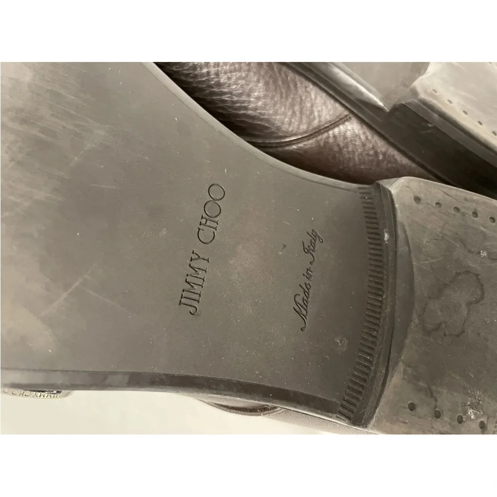 JIMMY CHOO Made in Italy Double Monk Strap Leather Boot‎ in Brown 44 US 11 $1095